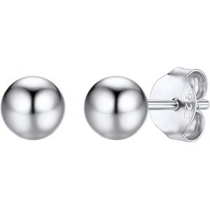 Kal-Boucles D'oreilles En Argent Sterling 925 Clous D'oreilles Coeur/Étoile/Lune/Cercle/Ronde Plaqué Platine/Or 18k/Or Rose Cadeau Saint Valentin Boucles D'oreilles Sets Femme Fille - Neuf