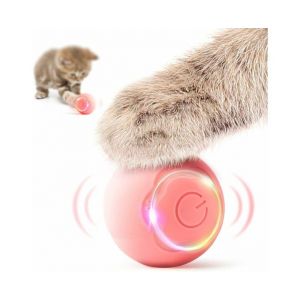 Balle Interactive Intelligente Pour Chat Avec Lumières Led ¿ Roulement Automatique Et Rechargeable, Jeu Stimulant Pour Chats Et Chiots - Neuf