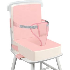 Rehausseur Chaise Enfant Avec Dossier Et Sangles De S&eacute;curit&eacute; R&eacute;glables En 3 Points, Portable Lavable Antid&eacute;rapant Coussin Rehausseur De Chaise Bebe Enfant - Dinosaure - Neuf