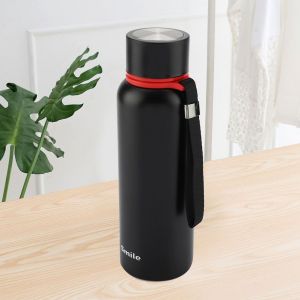 Hjlian Bouteille Isotherme En Acier Inoxydable Pour Le Sport, Les Voyages, Le The (Noir 700 Ml) - Neuf
