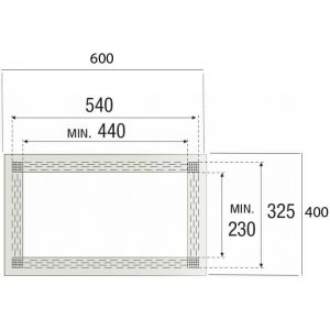 KALANKA-- Cadre universel pour micro-ondes 60 x 40 cm - Montage sur meuble de cuisine avec kit inclus - R&eacute;sistant &agrave; la chaleur - Installation facile (noir) - Neuf