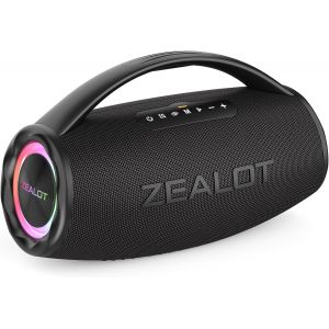 Enceinte Bluetooth Puissante 80W Haut Parleur Sans Fil Avec Lumi&egrave;re Led, Basses Puissantes, Eq, Autonomie De 12 Hrs, Bluetooth 5.2, Ipx6, Aux, Tf Carte, Tws, Enceinte Portable Pour Exterieur - Neuf