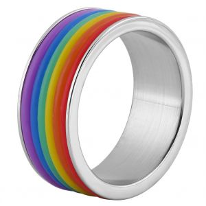 Bague Arc-En-Ciel En Acier Inoxydable Pour Femme Et Homme, Ideale Pour Une Fete De Mariage. 6 - Neuf