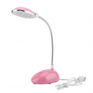 Hjlian Lampe De Table Lumineuse A 13 Led, Legere Et Flexible, Usb, Pour Ordinateur Portable, Pc, Rose - Neuf