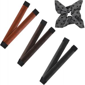 3 Pièces Chignon Magique,1 Élastique N?ud Scrunchies Papillon,Coiffure Donut Bun Maker,Buns Chignon Maker,Accessoire De Cheveux Pour Filles Femmes - Neuf