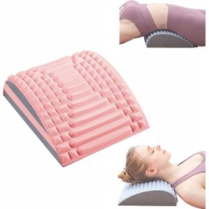 Coussin D'&eacute;tirement Pour Soulager Les Douleurs Lombaires, Coussin De Soutien Lombaire Pour Hernie Discale, Rose - Neuf