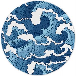 Tapis De Souris Avec Bords Cousus, Texturé De Qualité Supérieure, Imperméable, Base Antidérapante En Caoutchouc, Tapis De Souris Rond Pour Ordinateur Portable, Pc, Bureau, Design Mignon, - Neuf