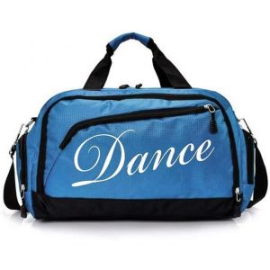 KALANKA-Sac de sport pour filles pour ballet, danse, entraînement, sport, pom-pom girl, gymnastique, week-end, voyage de nuit, taille cabine, Danse - Bleu, sac de danse mignon pour filles - Neuf