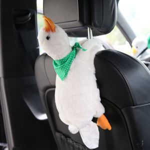 Porte-Mouchoirs En Peluche Douce Pour Moto, Blanc, Pour Appuie-Tête De Siège Arrière De Voiture - Neuf
