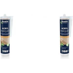 Joint Acryl Parquet et Sols Stratifié-Colle Mastic Acrylique-Compatible Tous Vernis-Sans Solvant-Couleur : Chêne Clair,Cartouche 300 ml (Lot de 2) - Neuf