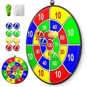 Jeu de fl&eacute;chettes collantes color&eacute;es pour enfants - 8 balles collantes s&ucirc;res pour un jeu amusant &agrave; l'int&eacute;rieur et &agrave; l'ext&eacute;rieur, parfait pour cr&eacute;er des liens familiaux ! - Neuf