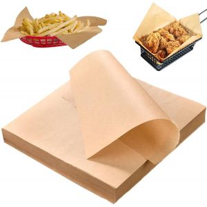 100 Feuilles Papier Cir&eacute;, 25 * 25cm Papier Emballage Alimentaire, Papier Sulfuris&eacute;, Jetables Antiadh&eacute;sif Fromage Wrap Papier, Pour Cuisson, Sandwich, Pain, G&acirc;teau, Burger, Pizza - Neuf