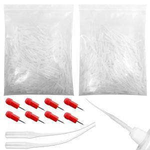 Checarzhn--No1-400 Pi¿¿Ces 2 Tailles Compte-Gouttes De Colle Pointes De Colle Micro-Pointes De Colle Plastique Compte-Gouttes Longue Bouche Pour Flacon Applicateur Colle Bouteille De Compte-Gouttes Vi - Neuf