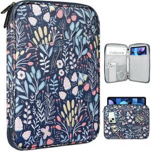 Kal-9-11"" Étui De Tablette Pour Ipad 11 Pouces A16 2025, Ipad 10ème Gén. 10,9"", Ipad 9e/8e/7e Gén. 10,2"", Ipad Air 11/5e/4e Gén. 10,9"", Galaxy Tab A9 Plus 11"", Sac Avec Poche, Fleur Colorée - Neuf