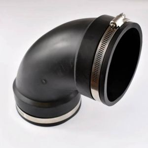 Raccord Flexible PVC, Coude 90mm - Raccord Tuyau sans Colle - Neuf