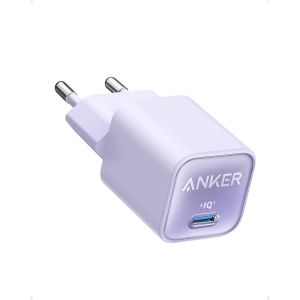Anker 511 Charger (Nano 3) fant&ocirc;me - Chargeur USB-C 30W, USB-C GaN 30 W - PIQ 3.0 PPS - Compatible avec iPhone 15/15 Pro/15 Pro Max/14 Pro/14 Pro Max, Galaxy, Pixel 4/3, iPad (sans c&acirc;ble de chargement) - Neuf