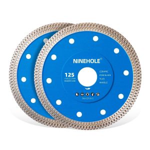 JEXNOVASHOP-Lot de 2 Disque Diamant 125mm Extra Fin, Pour Carrelage et Grès Cérame, 10mm Segment Disques à Tronçonner Diamantés - Neuf