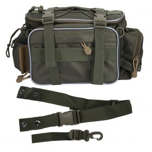 Sac De Peche Multifonction En Toile De Grande Capacite, Sac Banane Pour Leurres, Accessoire Vert - Neuf