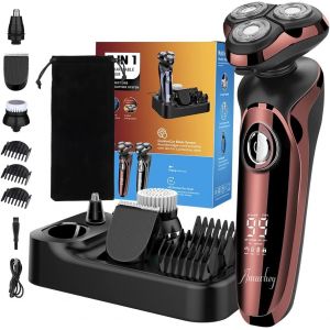 Cowe-Rasoir Électrique 5 En 1 Pour Homme Avec Têtes De Rasage Flexibles À 360 ° - Rasoir Électrique Avec Tondeuse De Précision - Durée De Vie De 99 Min - Cadeau Pour Homme - Neuf