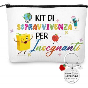 KAL-Cadeau De Remerciement Pour Le Professeur Pochette Zipp&eacute;e En Toile Porte-Cl&eacute;s - Neuf