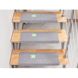 Tapis D'escalier Antid&eacute;rapants Phosphorescents - Autocollants, Gris, 70 X 22 Cm, Lot De 2 - Neuf