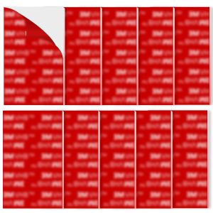 Pastille Adh&eacute;sif Double Face Extra Fort,10 Pi&egrave;ces Tampon Adhesive Double Face Transparent Multipurpose Ruban adh&eacute;sif Sans Trace Rectangle 5cmx10cm Pour D&eacute;coration Maison Et Bureau - Neuf