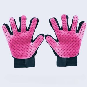 Gants En Silicone Pour Enlever Les Poils De Chat,En Caoutchouc,Beaut&eacute; Des Animaux De Compagnie,Nettoyage,Toilettage,Massage Efficace,Peignes Pour Chiens,Brosse Flottante,No.A Pair Pink 2pcs. - Neuf