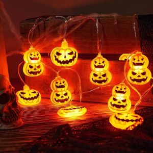 Trahoo-Guirlande Lumineuse D'halloween, 3m 20led Citrouille Lumineuse Halloween Decoration Pour Halloween, Int&eacute;rieur, Id&eacute;ale Soir&eacute;es &Agrave; Th&egrave;me, Carnaval - Neuf