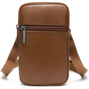 CAUC-Sac &agrave; Bandouli&egrave;re pour T&eacute;l&eacute;phone Portable Homme, Vertical Sac de Taille de T&eacute;l&eacute;phone, 6.5"" Pochette de T&eacute;l&eacute;phone Sac &agrave; Main Cuir Sac Banane Portefeuille Poche Sac &agrave; Epaule Sac de Ceinture Coque - Neuf