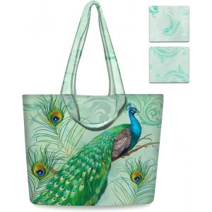 SJZG-2 Pcs Sac Courses Reutilisable Cabas De Courses Lavables Grand Pliable Polyester Tote Bag Shopping Bag - Neuf