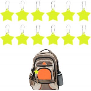 acdsgd-Lot de 12 r&eacute;flecteurs de s&eacute;curit&eacute; pour enfant - Pour cartable - Pour cartable - Pour cartable - Pour sac d'&eacute;cole, sac &agrave; dos, cyclisme, marche, course &agrave; pied - Neuf