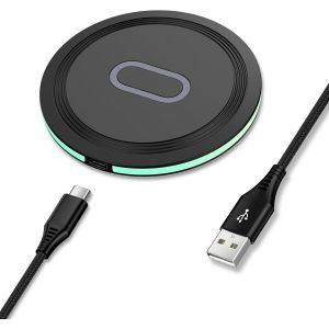 Kal-Chargeur Sans Fil, Chargeur Sans Fil Rapide 15w, Chargeur De Téléphone Portable Sans Fil Pour Samsung Galaxy S24/S23/S22/S21/S20/S10/S9/S8, Google Pixel 8/8 Pro/7/7 Pro/6/6 Pro, Iphone 15/14/13/1 - Neuf