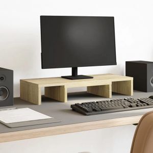 Support de moniteur réglable chêne sonoma bois d'ingénierie - Neuf