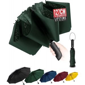 ERSHI-Parapluie Pliant inversé Compact - Résistant aux intempéries, Automatique Coupe-Vent, Parapluie Homme Revêtement en Tissu 21[84] - Neuf