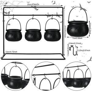 Chaudron Noir (Lot De 3¿Pour Décorations De Fêtes, Seaux De Bonbons, Pots De Thé Et Chaudrons D'or Pour Fêtes Halloween - Neuf