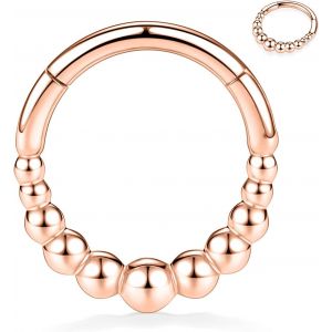 Kal-Boucles D'oreilles 16 G En Acier Inoxydable Pour Septum, Daith, Rook, Tragus, Hélix, Cartilage, Lobe Septum, Bijoux Serpent, Pyramide, Flèche, Étoile, Anneau Segmenté À Charnière - Neuf