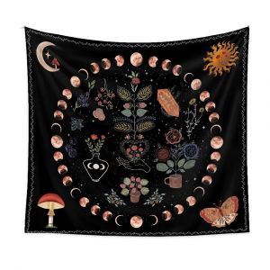 Tapisserie Florale Bohème Mandala, Décoration Esthétique Pour Chambre À Coucher (01) - Neuf