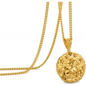 Trahoo-Collier Zodiaque Pour Homme, Collier En Acier Inoxydable Avec Pendentif En Forme De Constellations Pour Homme, Horoscope Astrologie En Relief, Cadeau Pour Femme Et Homme - Neuf