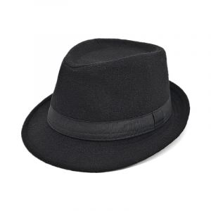 Chapeau Fedora En Feutre Imperméable Noir, Chapeau De Jazz, Chapeau Trilby Pliable, Style Rétro, À Bord Roulé, Casquette Souple, Chapeau Melon - Femme Homme - Neuf