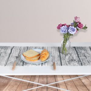 Hjlian Chemin De Table Decoratif Retro En Coton Et Lin Pour La Cuisine (30 X 180 Cm) - Neuf