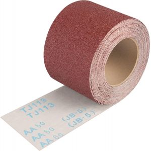 Rouleau De Papier Abrasif Grain 80, 93 Mm X 10 M Papier De Verre En Toile Émeri À Base De Tissu,Ponçage Humide Rouleau Abrasif Pour Métal Bois,Pour Ponceuses Vibrantes Et Manuelles - Neuf