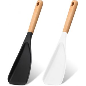 Cuill&egrave;re De Cuisson Pour Ustensiles Antiadh&eacute;sifs, Lot De 2 Cuill&egrave;res Et Cuill&egrave;re &Agrave; Riz Multifonctions En Silicone R&eacute;sistant &Agrave; La Chaleur - Neuf