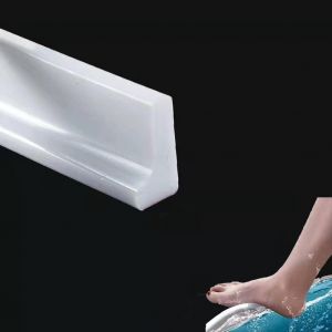 3 Mètres Seuil De Douche Silicone Barrage D'eau Bande D'étanchéité Baignoire Barriere De Douche Bande De Retenue D'eau Pour Salle De Bain Evier,Blanc - Neuf