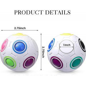2021 Dernier style Rainbow Puzzle Ball Fidget Balls Magic Rainbow Ball Rotatable Speed Cube Ball Stress Relief - Neuf