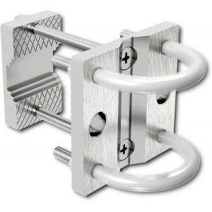 Ulteronixshop-Support De Parasol En Acier Inoxydable Pour Balustrade De Balcon Rond Et Carr&eacute; - Support De Parasol Jusqu'&agrave; Parasol De 300 Cm - Support Stable - Fixation S&ucirc;re Sur La Balustrade - Neuf