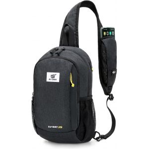nzqaf-Sacoche Bandoulière Homme Sac à Bandoulière Poitrine,Idéal pour Voyage,Sport & Quotidien - Neuf