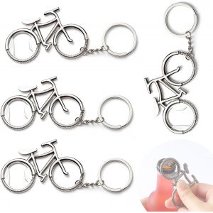 Letnerny-4 Pièces Bicyclette Porte-Clés Ouvre-Bière Créatif Ouvre-Bouteille En Forme De Vélo Pratique Clé Pendentif Ouvre-Bouteille Bottle Opener Pendentif Clé Pour Les Fêtes Mariages Bars (Argenté) - Neuf