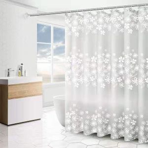 Salle de bains Rideau de Couverture 200x200cm avec Crochet, Anti-tasse, Antibactérienne, Imperméable, Lavable, Adapté pour les Baignoires et les salles de Bains - Neuf