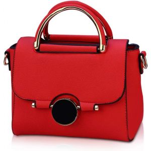 SJZG-Petit Sac Bandouli&egrave;re Femme Trap&egrave;ze Sac &Agrave; Main Port&eacute; Epaule Cuir Pu - Pochette Soir&eacute;e Mode Travail Shopping El&eacute;gant Tendance Chic Vin Rouge - Neuf