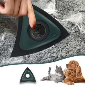 Jgd-Grattoir Triangulaire Pour Poils D'animaux De Compagnie, Outil Anti-Peluches R&eacute;utilisable Pour Chiens Et Chats, Nettoie Les Poils D'animaux Pour Tapis, V&ecirc;tements, Tapis, Si&egrave;ge, Canap&eacute;, Literie Et - Neuf